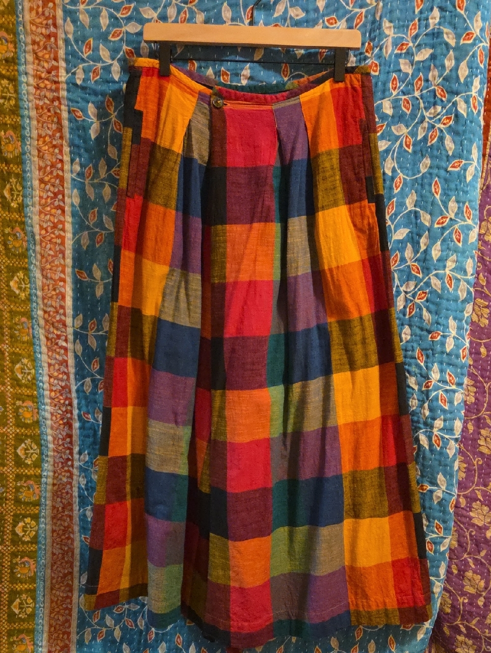Rujuta Sheth sz XL Frida Pants in Multi Chex - Picture 2 of 12
